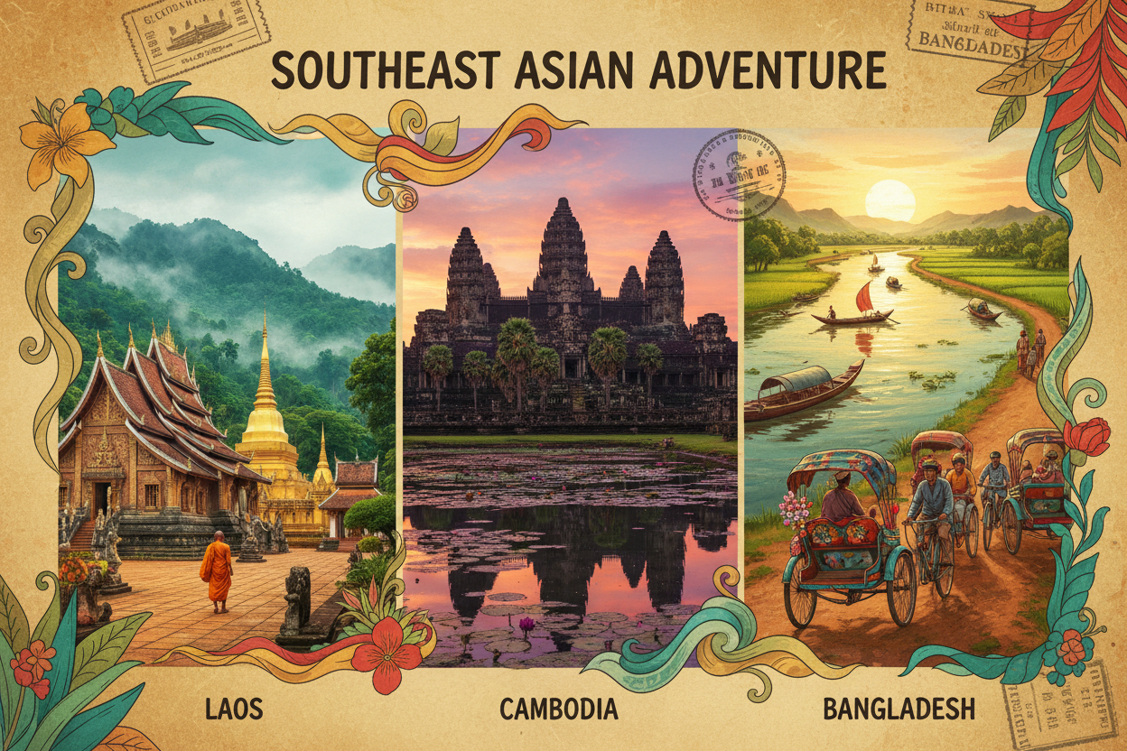 eSIM Laos+Cambodia+Bangladesh