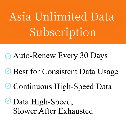 Asia Unlimited Data Subscription