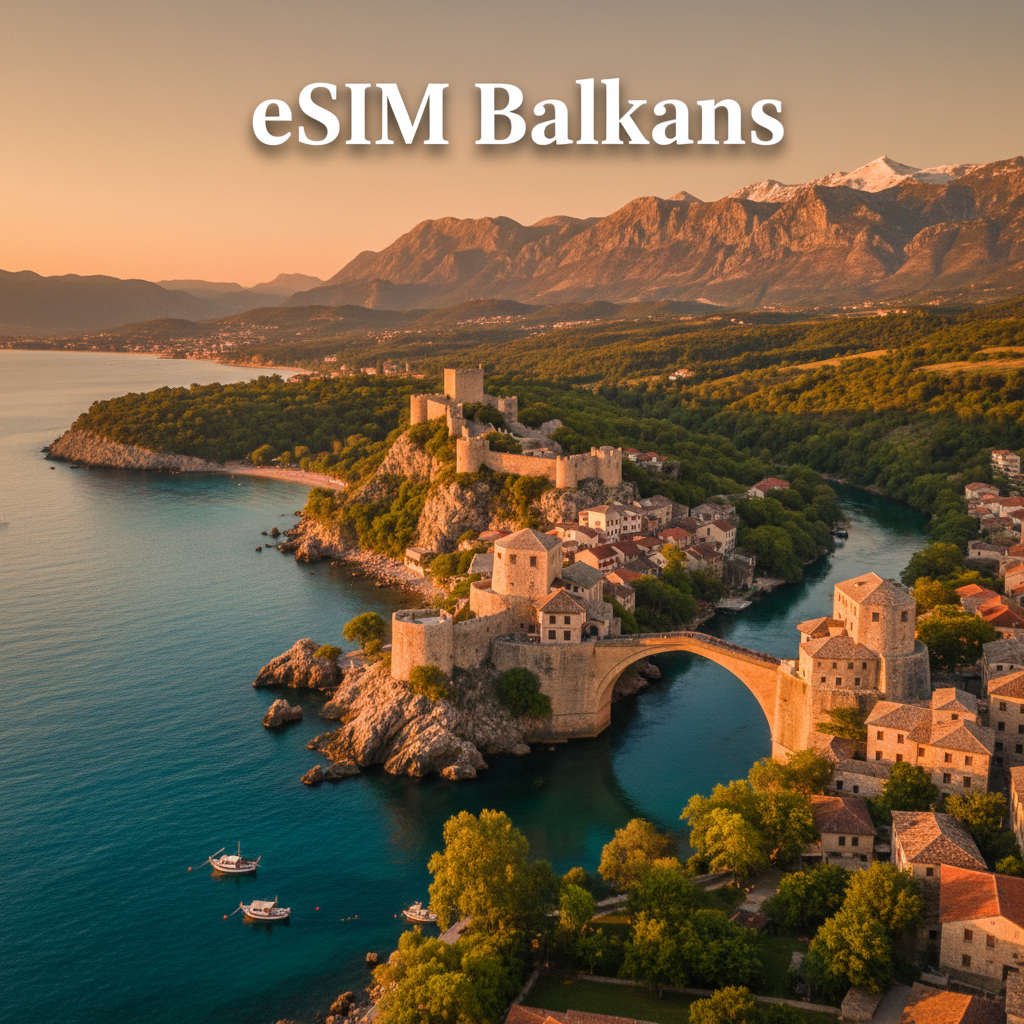 eSIM Balkan (12 negara) - kode QR aktivasi data internet untuk traveler