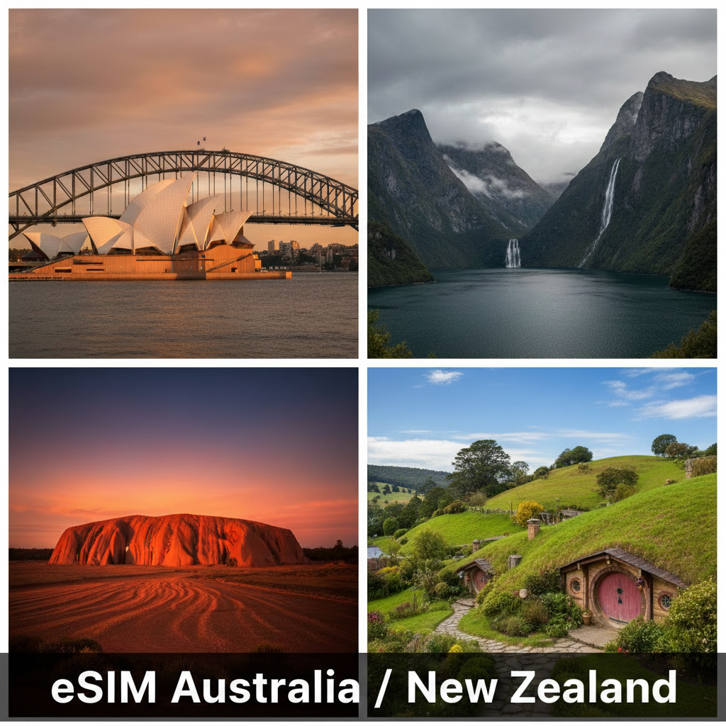 eSIM Australia dan Selandia Baru - kode QR aktivasi data internet untuk traveler