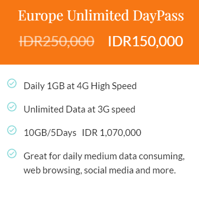 Europe Unlimited  Daypass