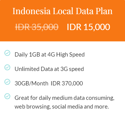 Indonesia Local Data Plan